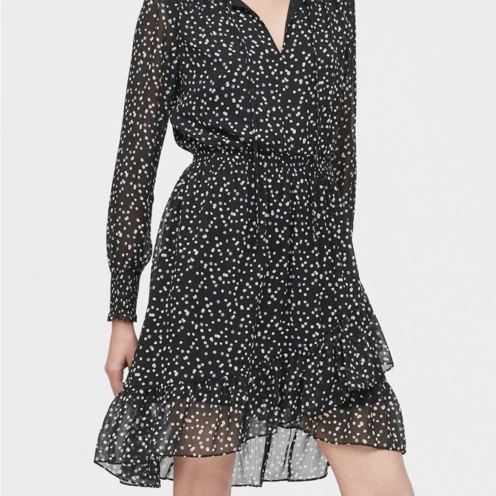 Banana Republic Print Smocked Mini Dress